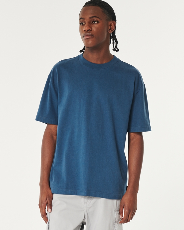 Heavyweight Boxy Crew T-Shirt, Navy