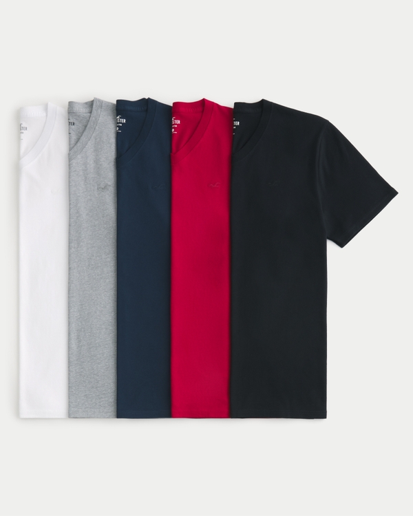 Men's Icon V-Neck T-Shirt 5-Pack, Men's Tops
