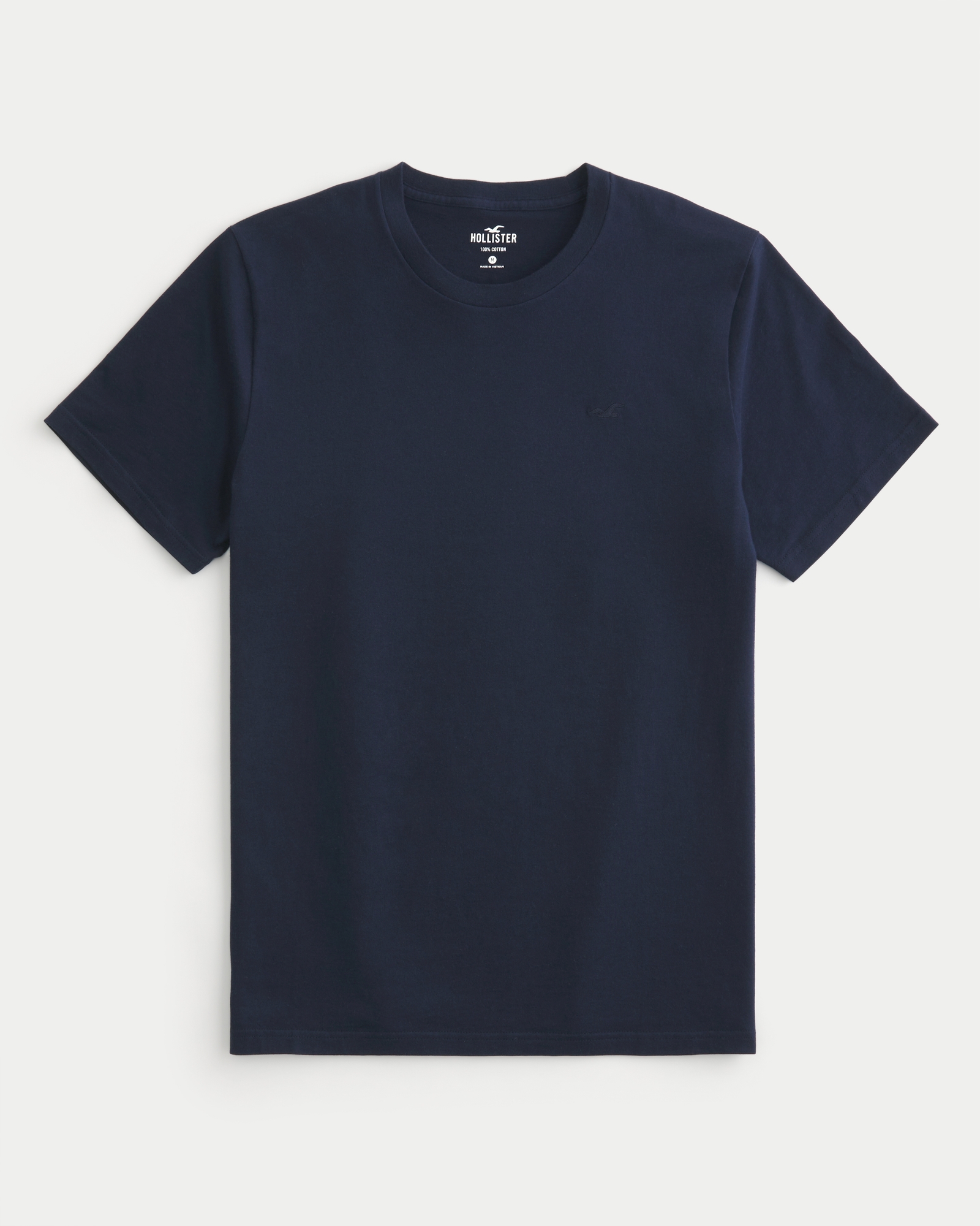Hollister With Embroidered Logo T-shirt Crew Neck Short Sleeve