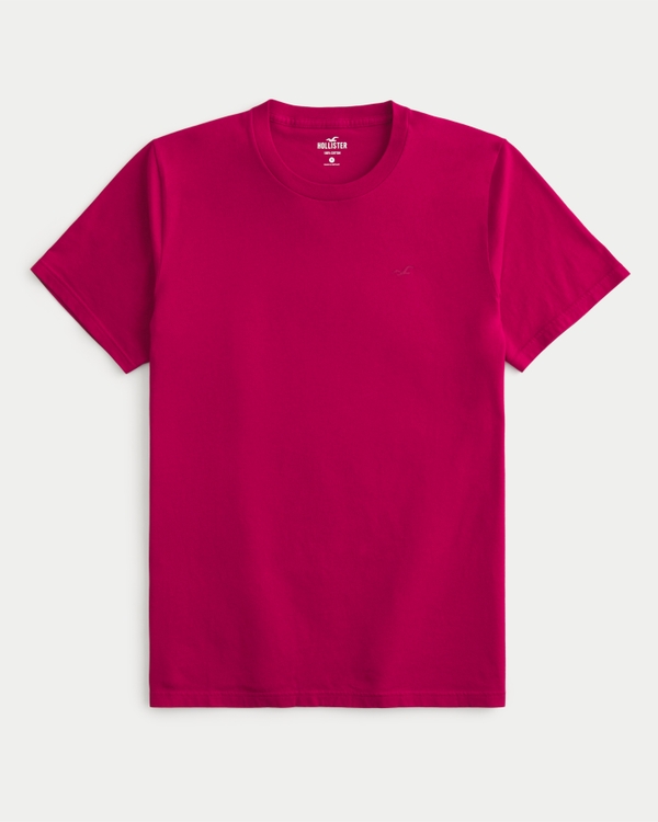 T-shirt ras du cou avec emblème, Red