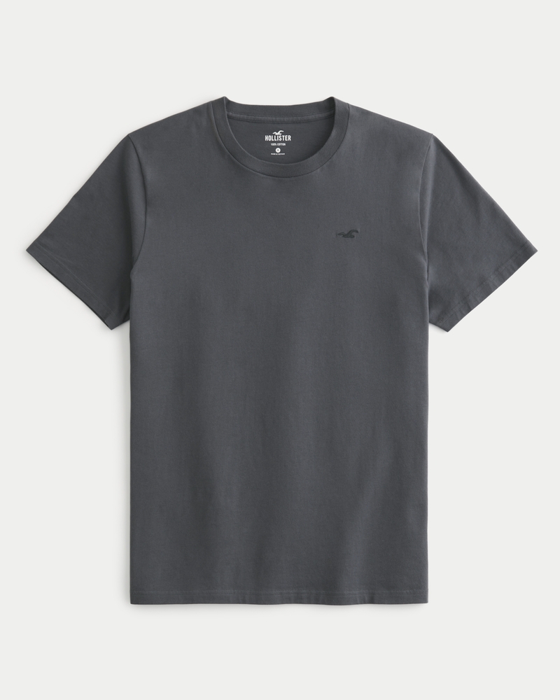 Hollister grey t shirt hotsell