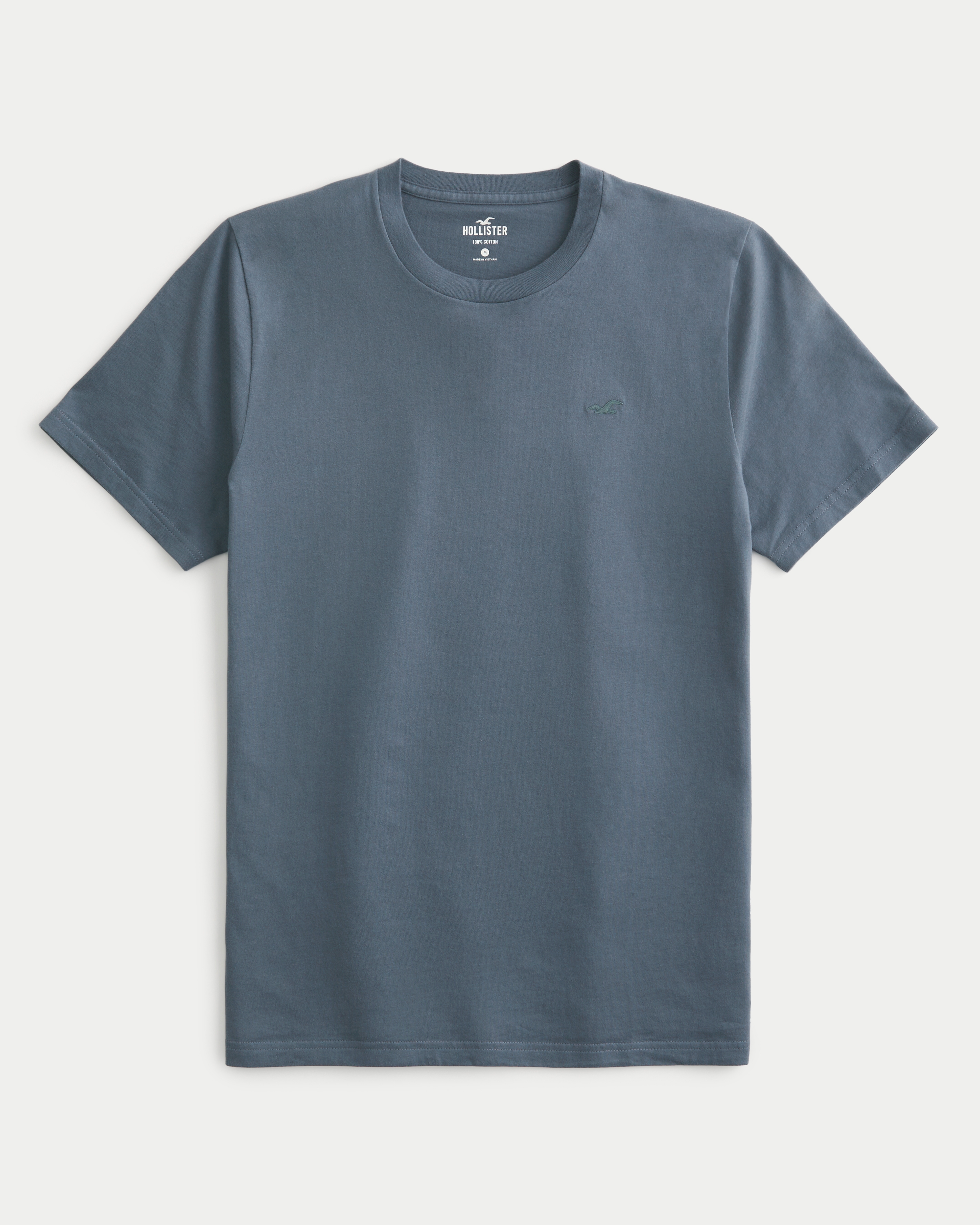 Hollister Women's T-Shirt S Grey Cotton with Polyester