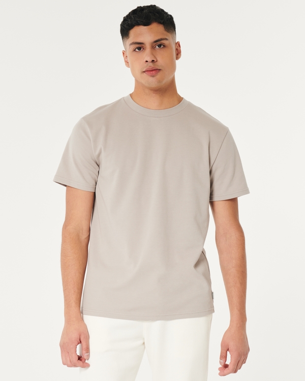 Hollister Shoulder Tape Script Logo White T-Shirt 9400 – BrandsXpress