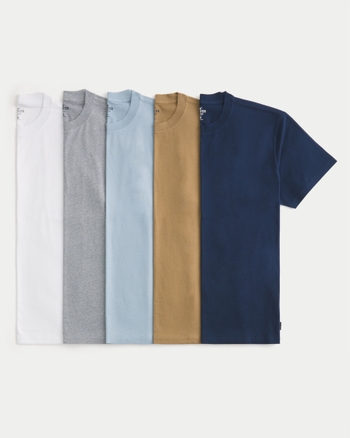 Hollister Must-have CREW-Neck T-SHIRT 5-PACK Short 5 pack Size XL, L,M, S  #B2-1