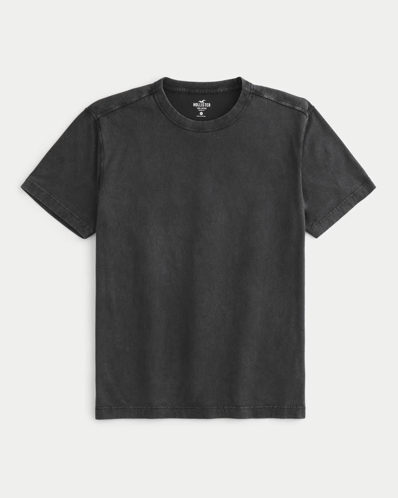 Hombres Camiseta holgada con cuello redondo de algodón lavado | Hombres  Liquidación | HollisterCo.com