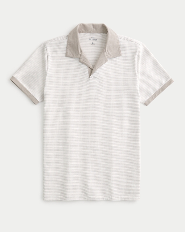 Camisa Polo Bordada Hollister Advanced Stretch Masculina no Shoptime