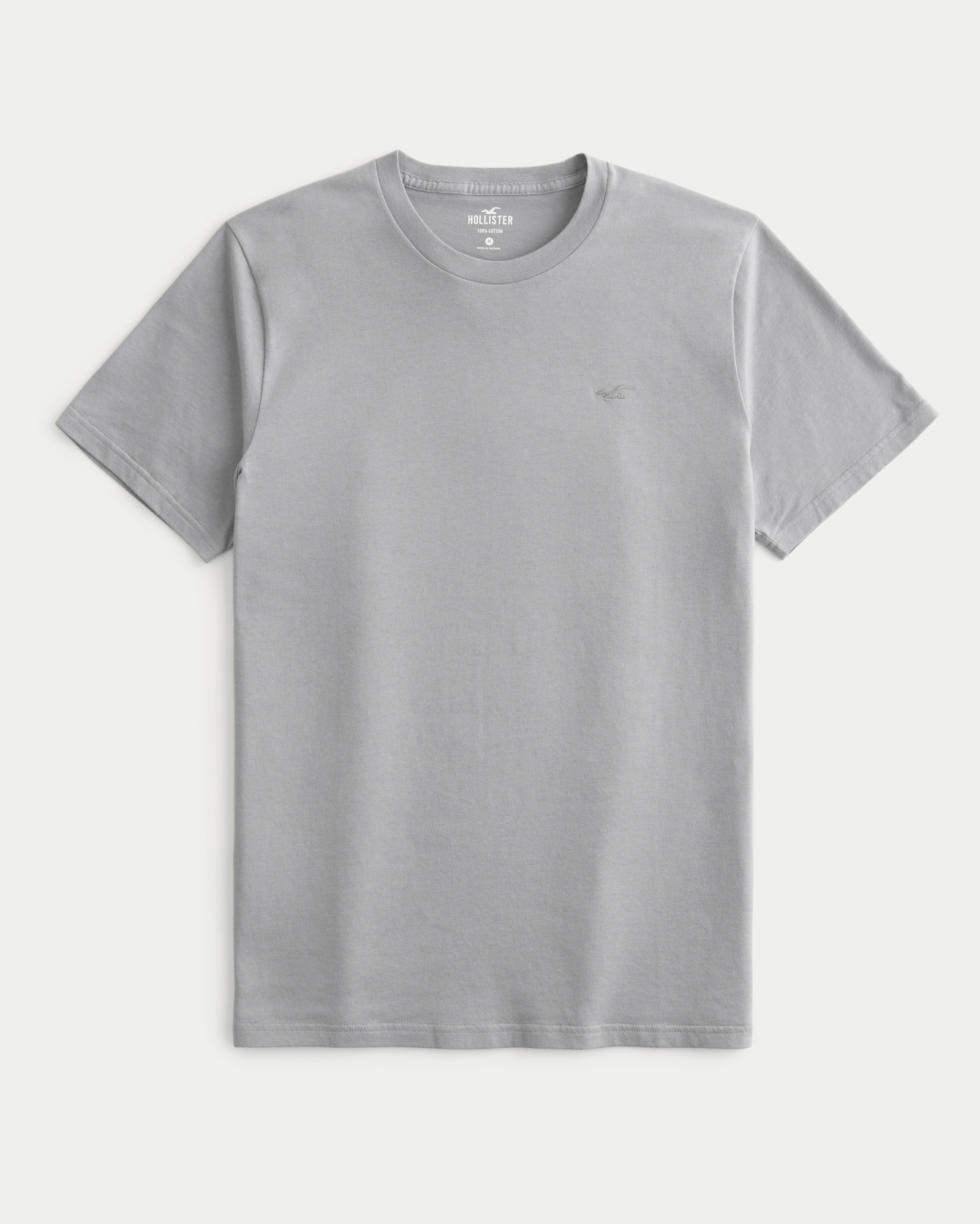 Hollister Henley T-Shirt Slim Fit Icon Logo in Black