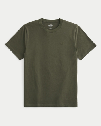 Hollister California Men L T-Shirt Grey Crew Neck Graphic Emroidered T –  Retrospect Clothes
