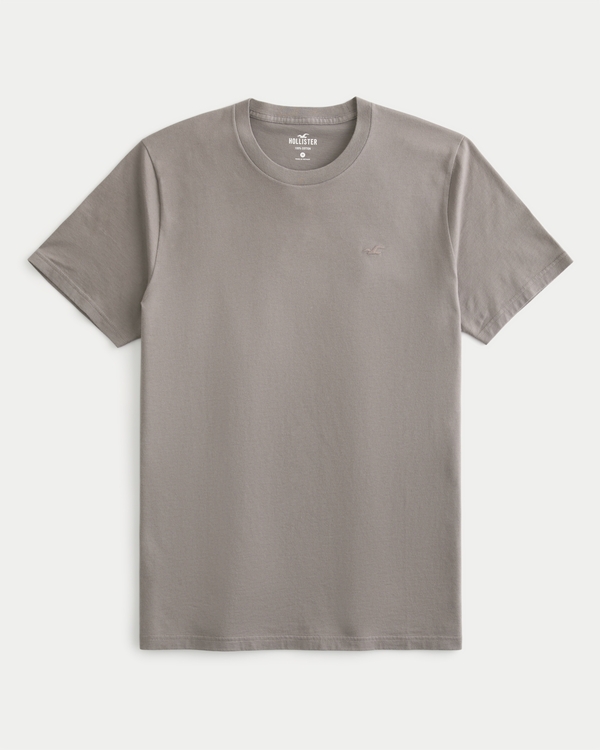 Cotton Icon Crew T-Shirt, Taupe