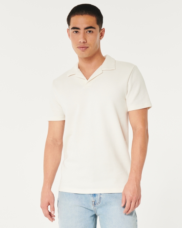 Hollister Polo Stretch Pique Icon Logo Slim Fit in White