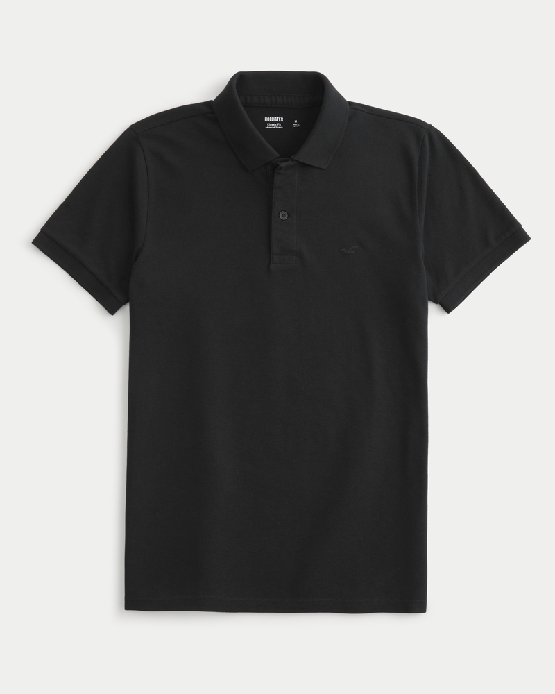 Hollister black polo on sale