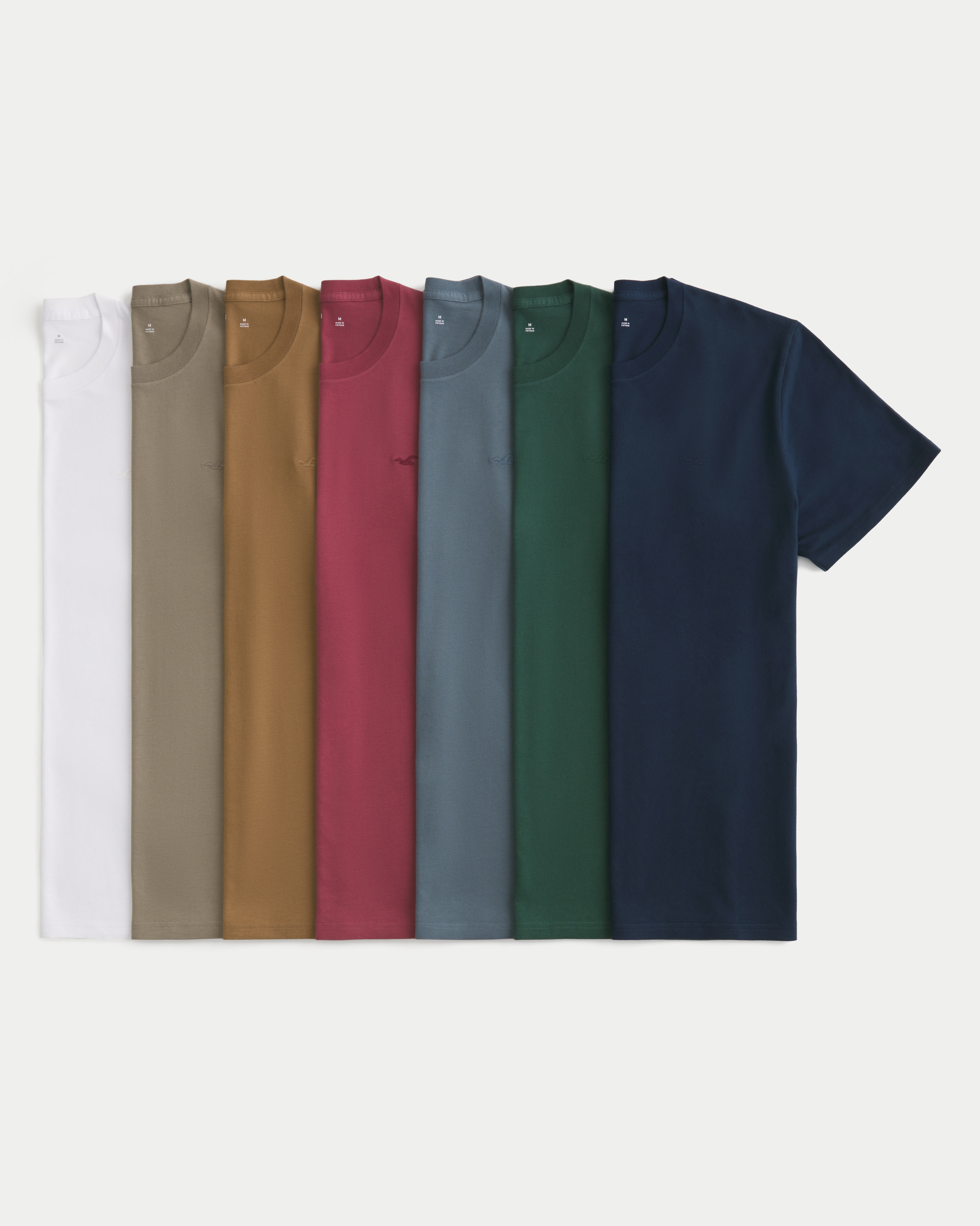 Hommes Lot de 7 t shirts ras du cou a embleme Hommes Hauts HollisterCo