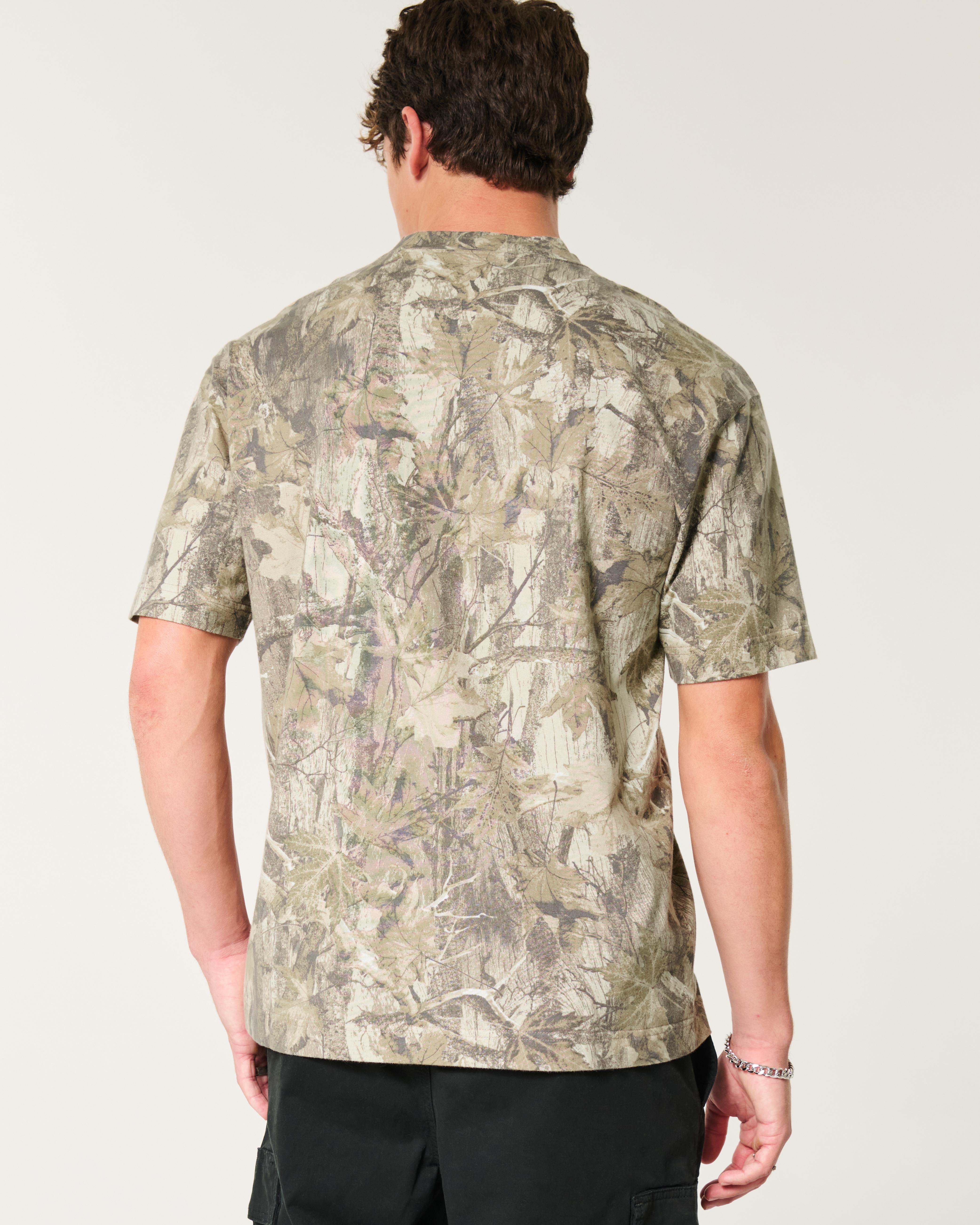 Heavyweight Boxy Camo Pattern T-Shirt