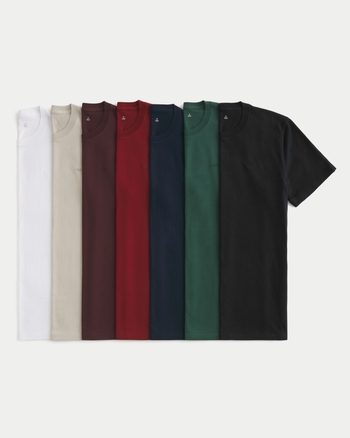 Men s Icon Crew T Shirt 7 Pack in Multi Icon 7 Size XL from Hollister