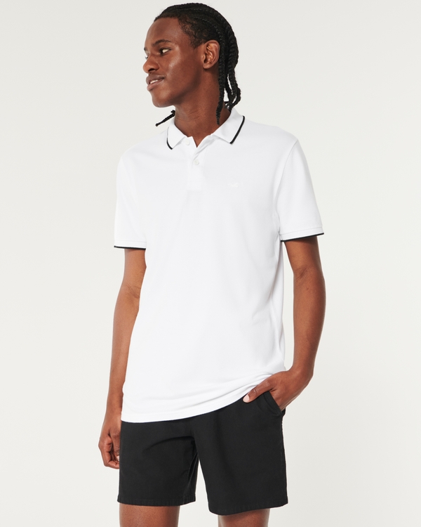 Tipped Icon Polo, White