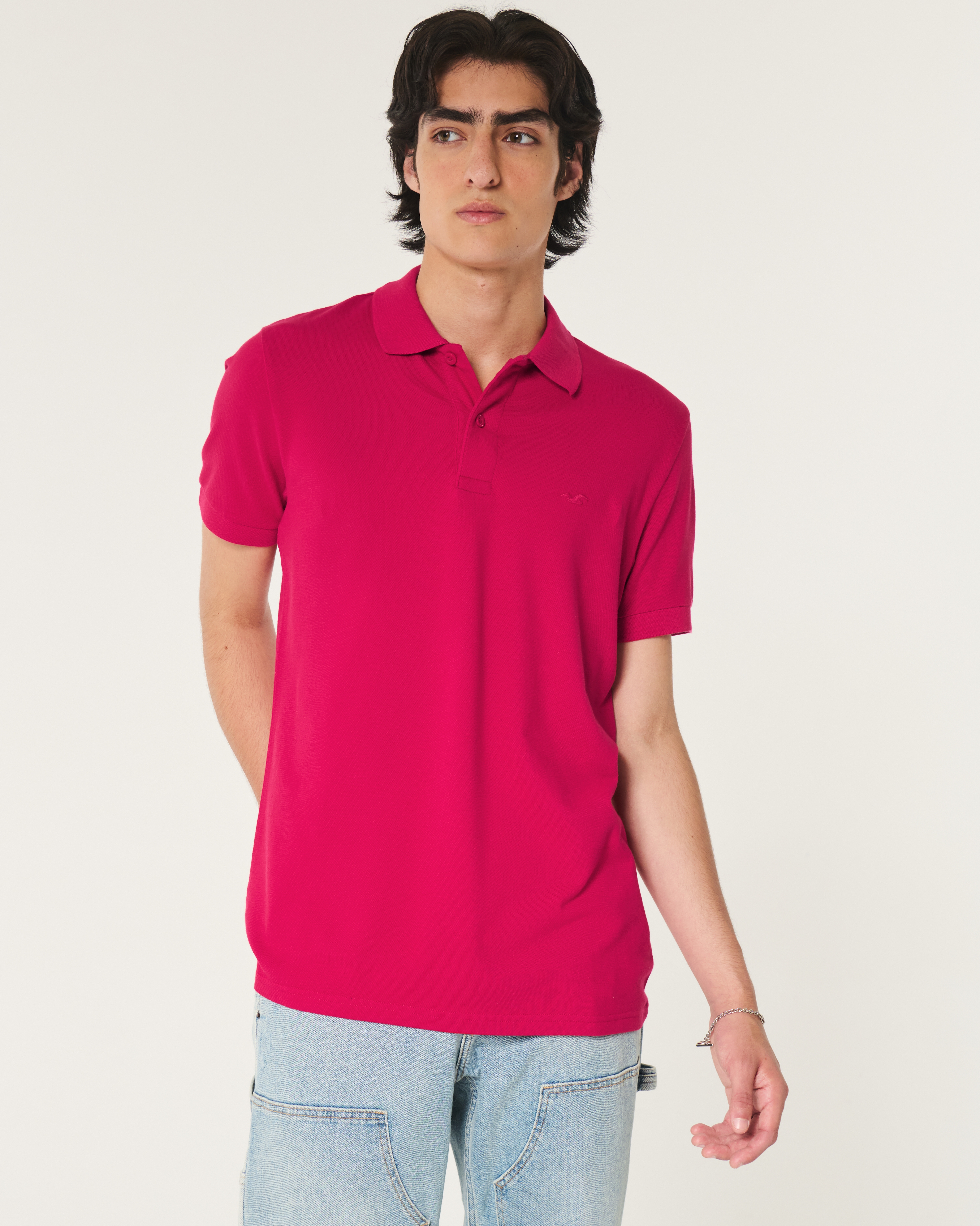 Hollister polo muscle fit hotsell