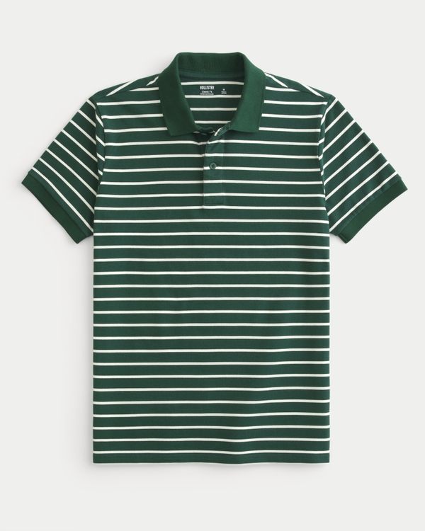 Icon Polo, Dark Green Stripe