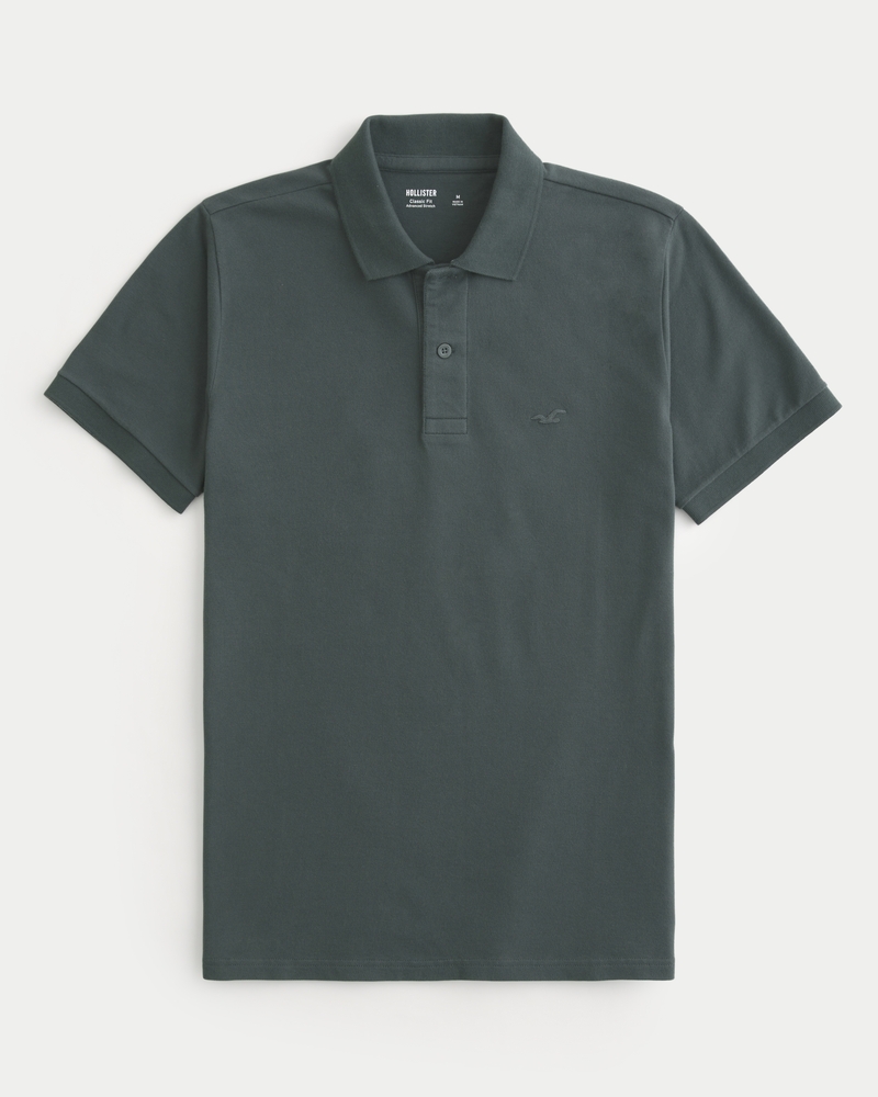 Men s Icon Polo in Shadow Green Size XXL from Hollister