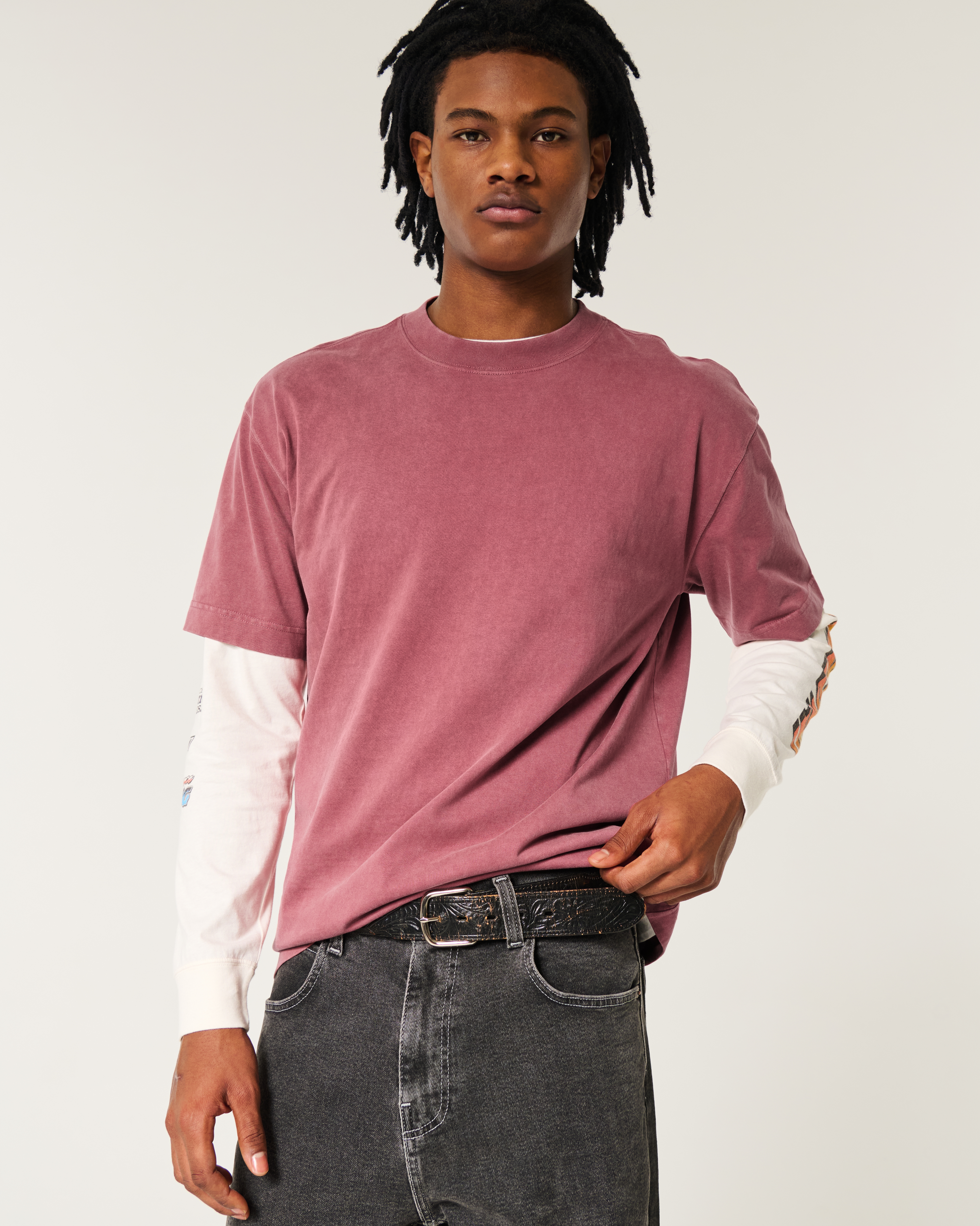 Boxy Heavyweight Washed Crew T-Shirt