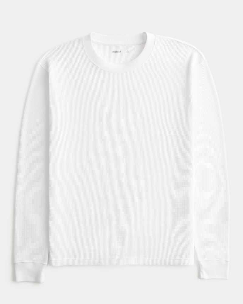 Men s Long Sleeve Thermal Crew T Shirt Men s Hollister Men s HollisterCo