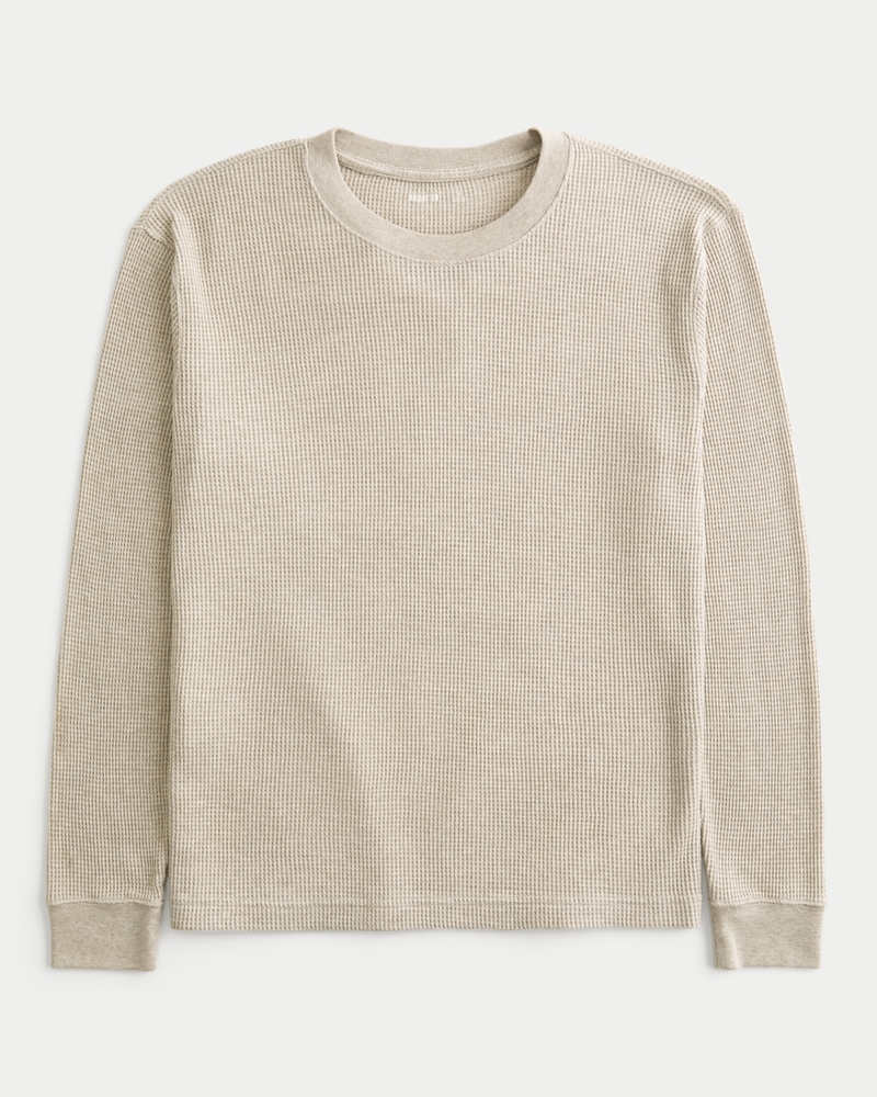 Long-Sleeve Waffle Crew T-Shirt
