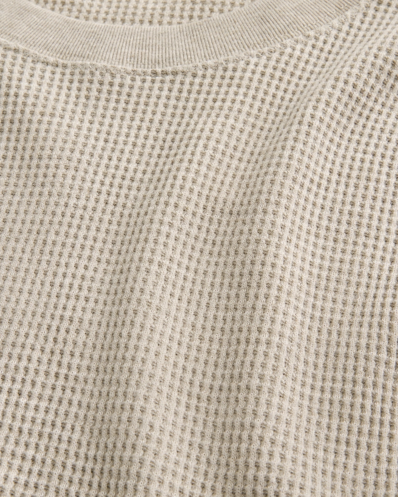 Long-Sleeve Waffle Crew T-Shirt