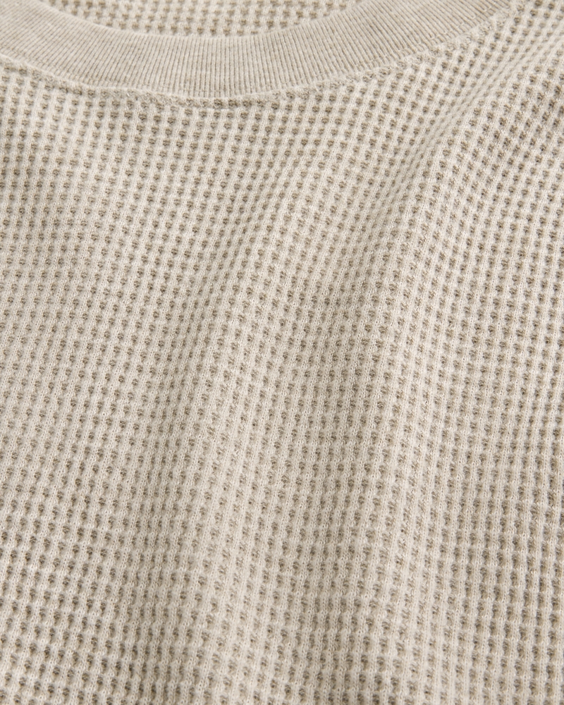 Long-Sleeve Waffle Crew T-Shirt