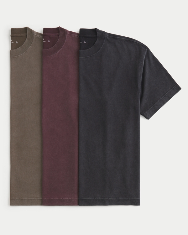 Boxy Heavyweight Crew T-Shirt 3-Pack, Multi