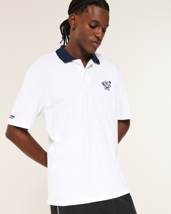 Relaxed Golf Graphic Polo, White