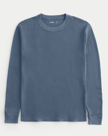 Men's Relaxed Long-Sleeve Waffle Crew T-Shirt | Men's New Arrivals ...