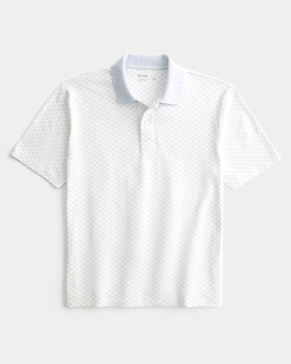 Relaxed Polo, Light Blue Pattern