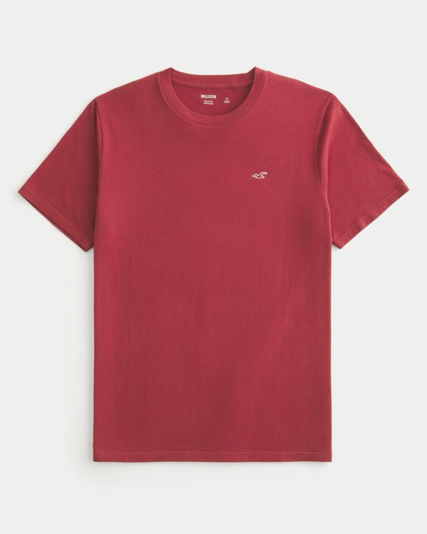 Icon Crew T-Shirt, Dark Red view 1