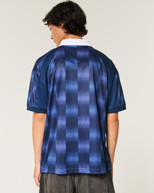 Boxy Soccer Jersey, Navy Pattern view 2