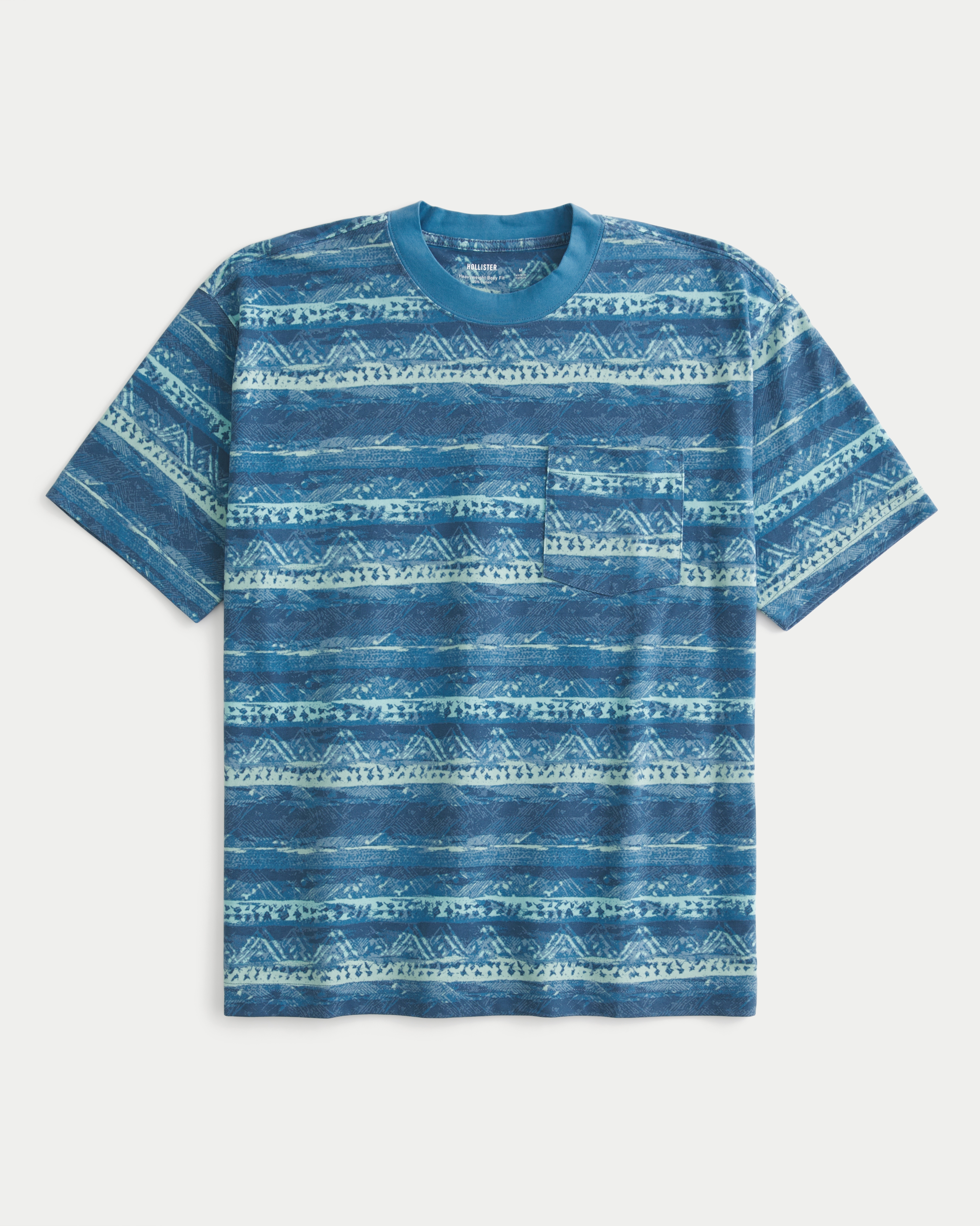 Boxy Heavyweight Pattern Crew T-Shirt