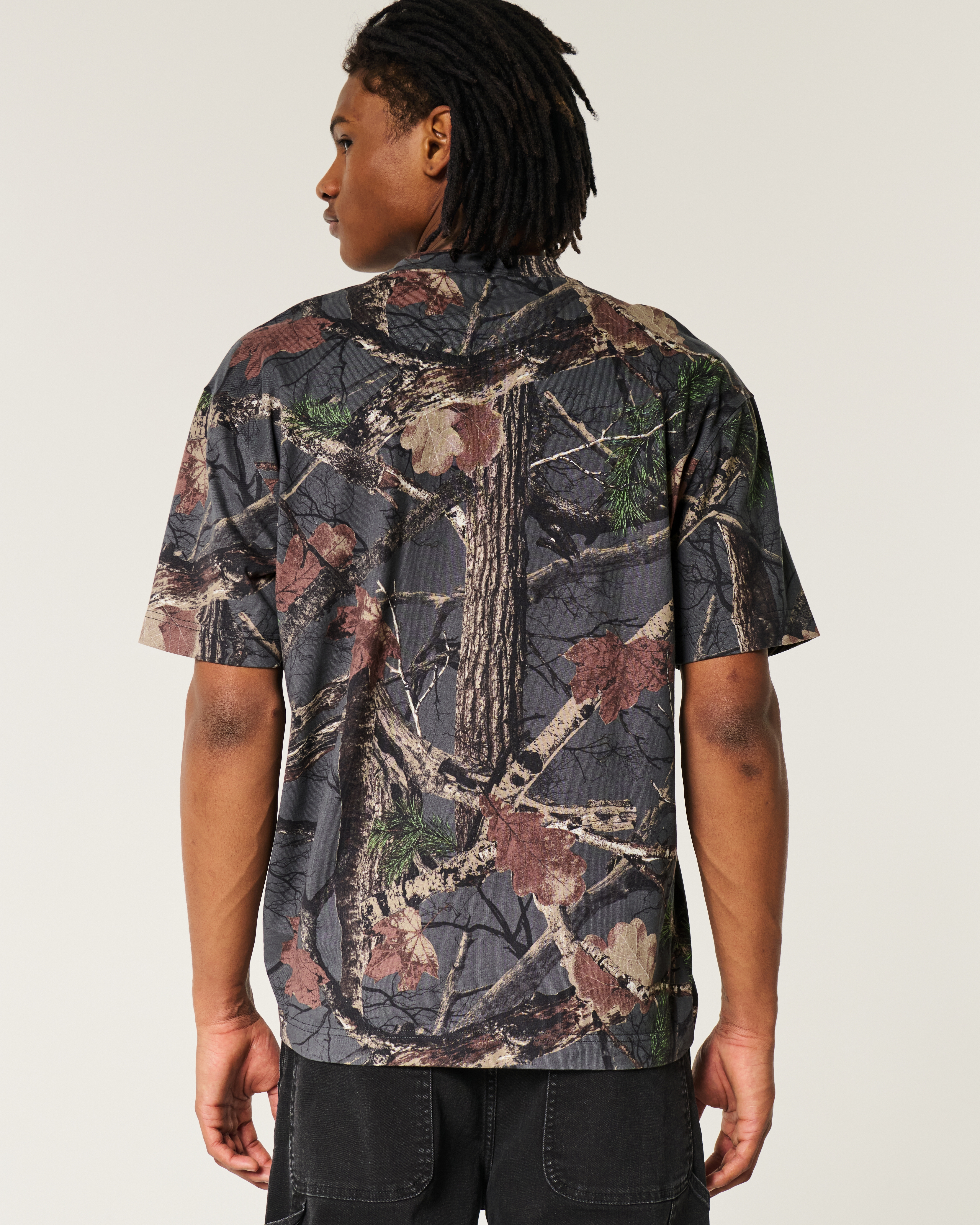 Boxy Heavyweight Camo Crew T-Shirt