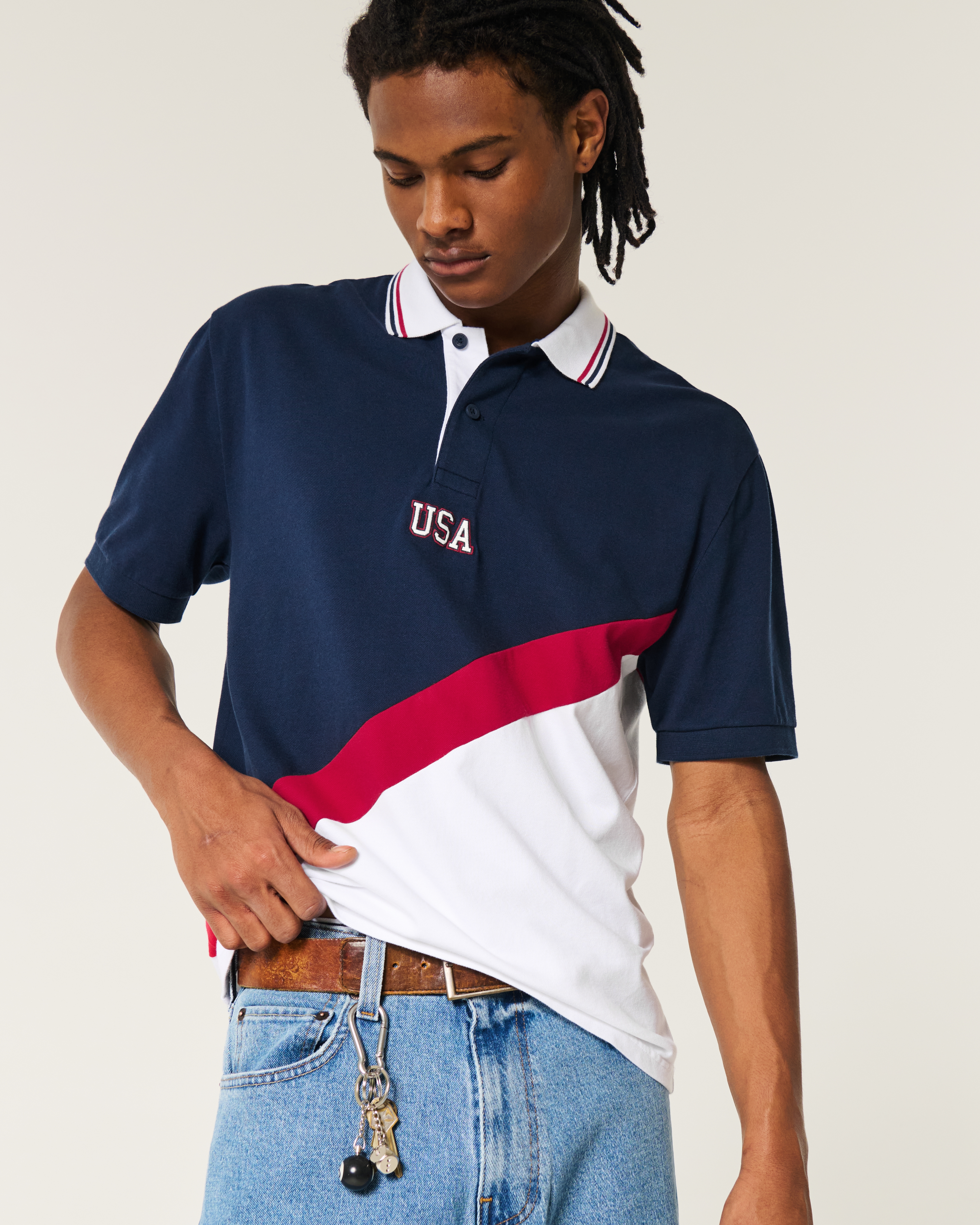 Relaxed USA Graphic Polo