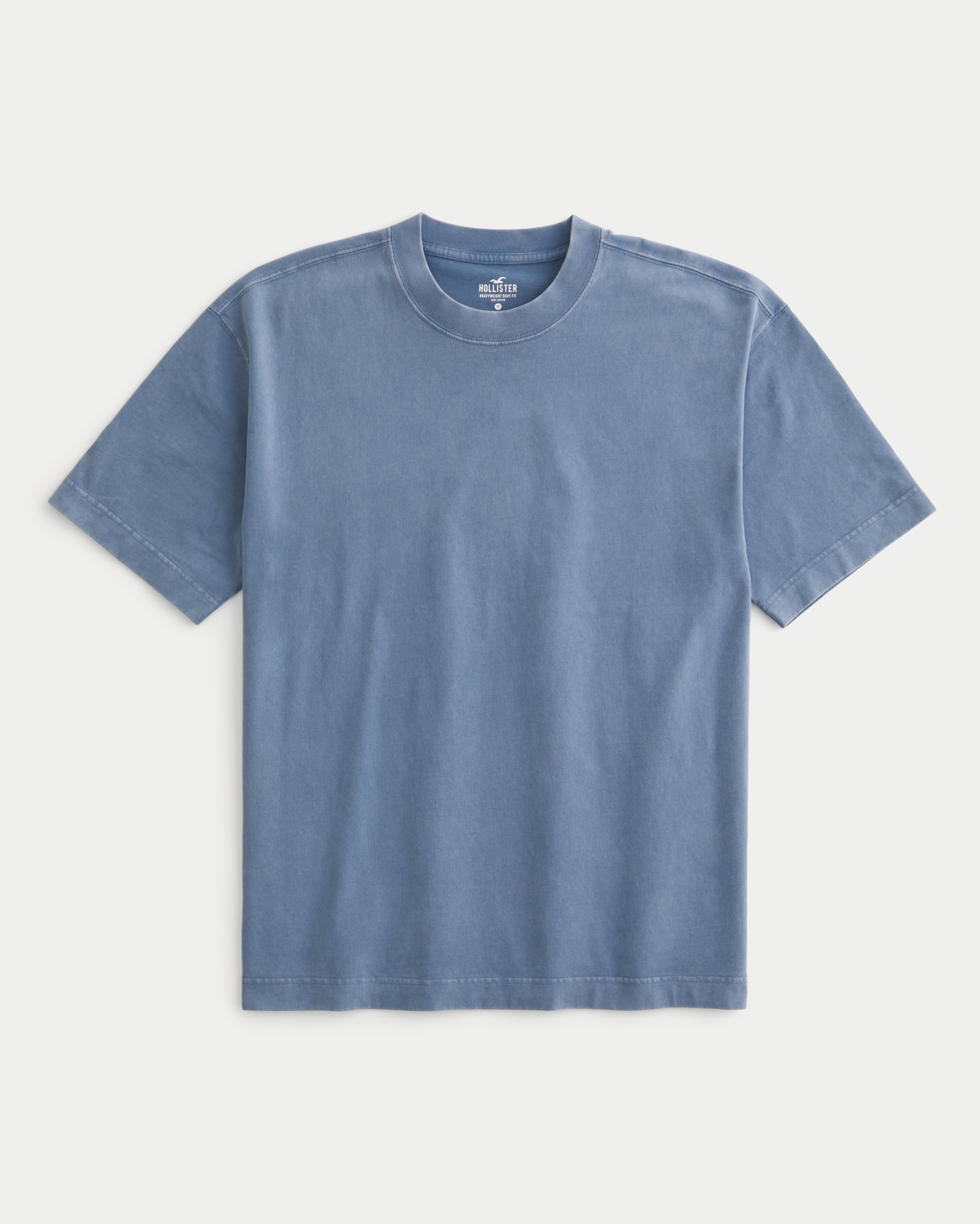 Hollister central logo oversized boxy fit t-shirt in turquoise