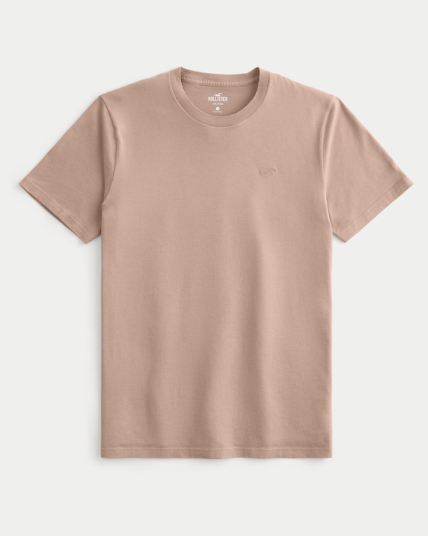 Cotton Icon Crew T-Shirt, Tan