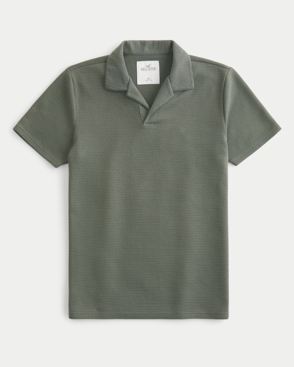 Textural Polo, Olive