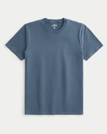 Hollister blue t shirt on sale