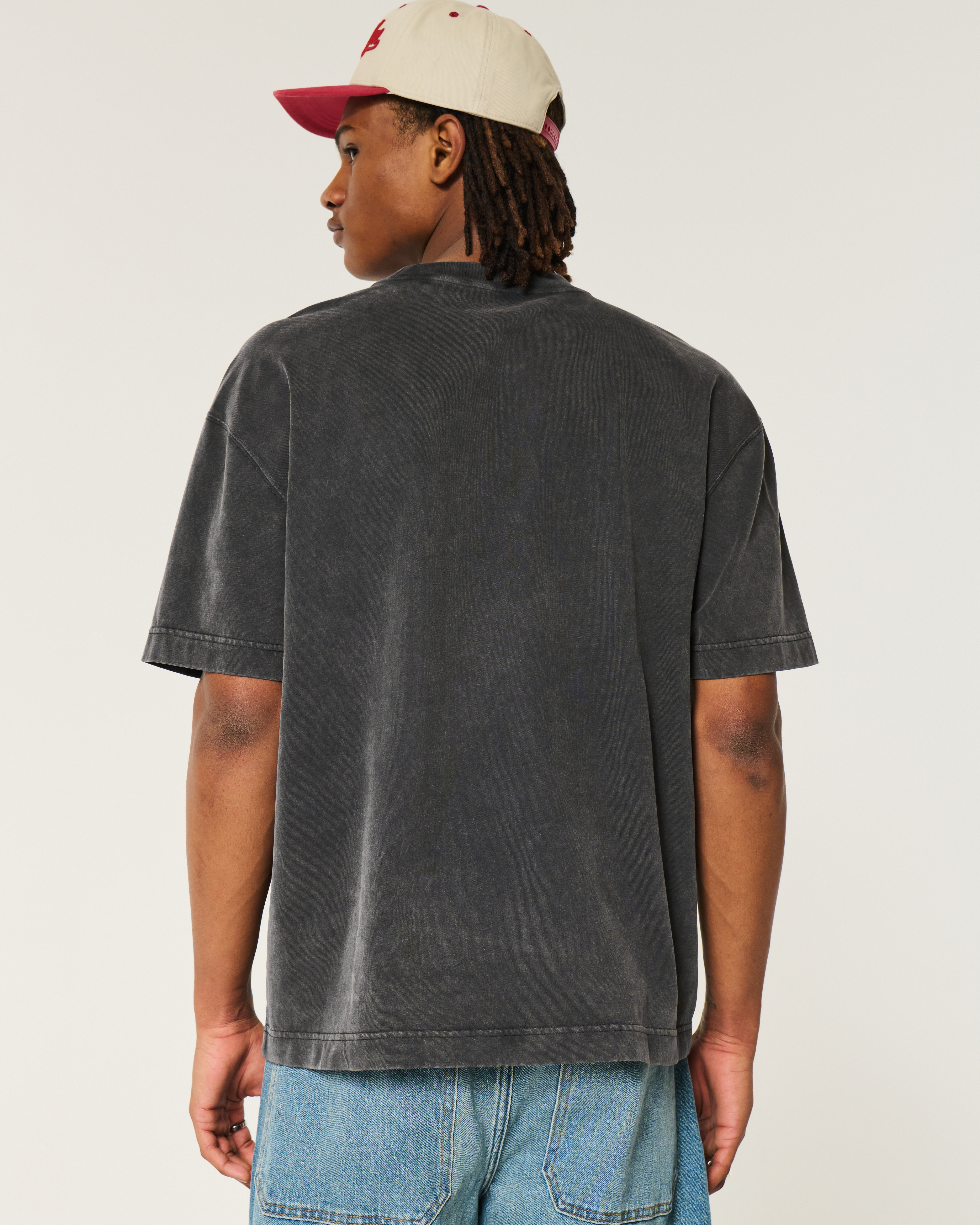 Boxy Heavyweight Washed Crew T-Shirt