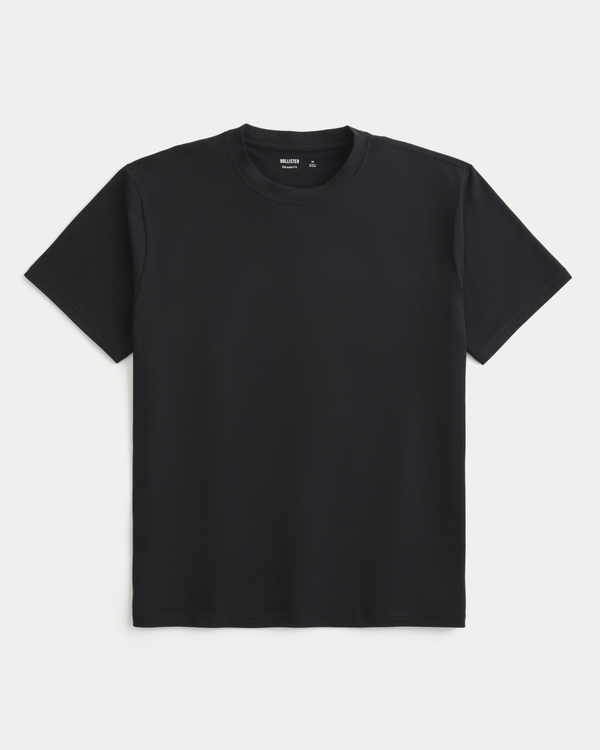 Relaxed Stretch Crew T-Shirt, Black view 1