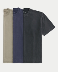 Boxy Heavyweight Washed Crew T-Shirt 3-Pack