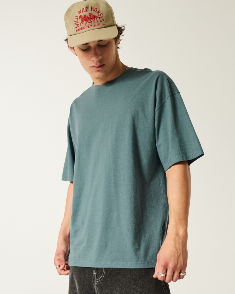 Men's Baggy Cotton Crew T-Shirt Men's Tops