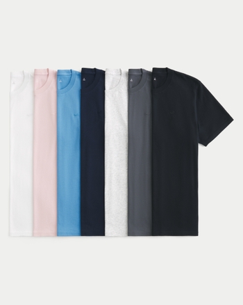 Men's Icon Crew T-Shirt 7-Pack | Men's Tops | HollisterCo.com