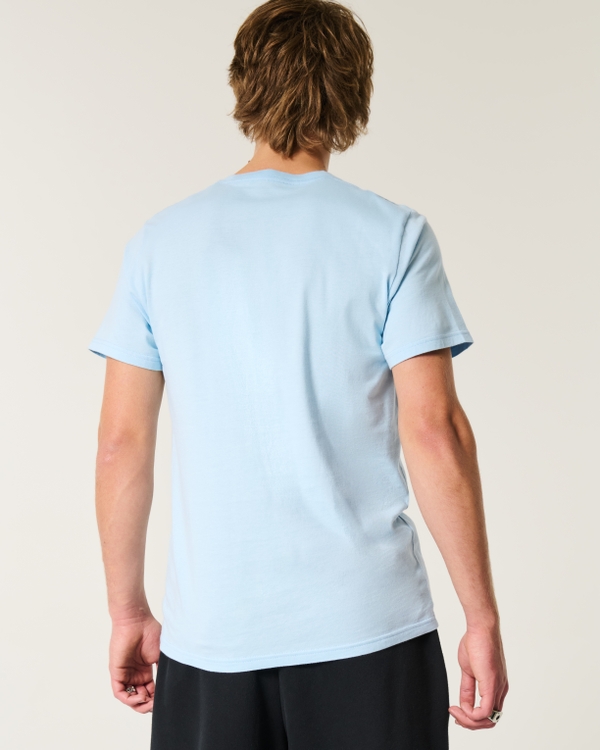 Icon Crew T-Shirt, Light Blue view 2