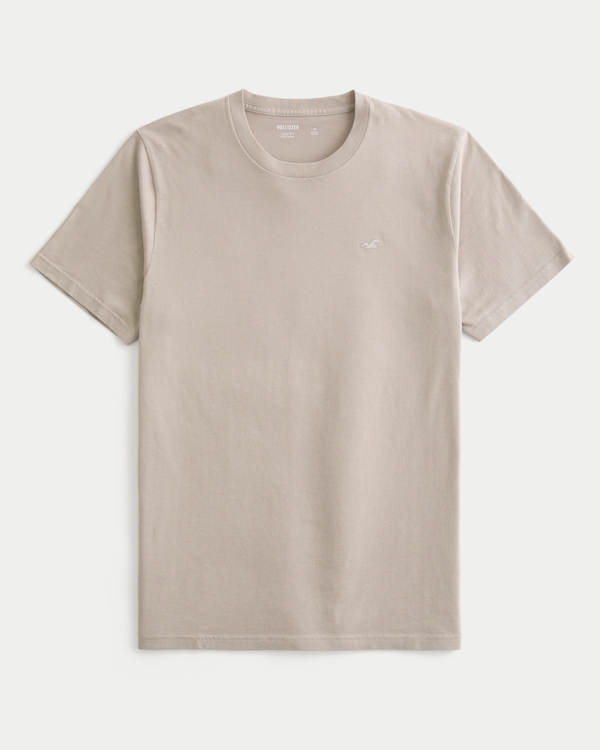 Icon Crew T-Shirt, Tan view 1