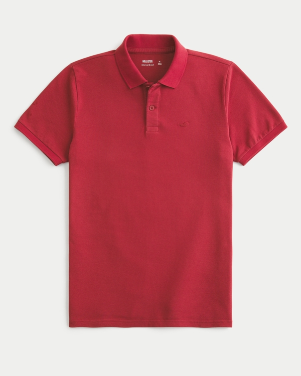 Icon Polo, Washed Maroon view 1
