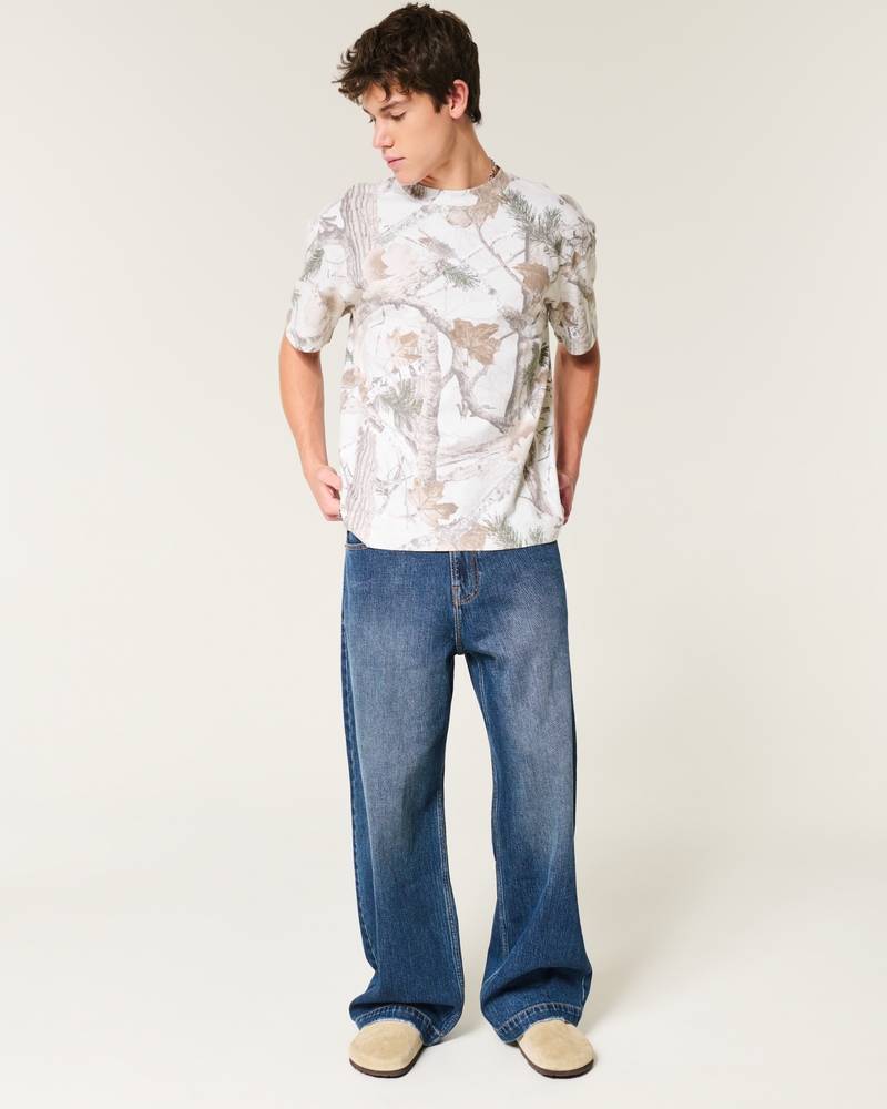 Boxy Heavyweight Camo Crew T-Shirt