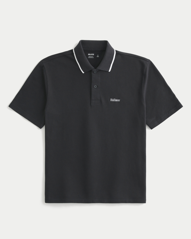 Men's Relaxed Logo Polo | Men's Tops | HollisterCo.ca